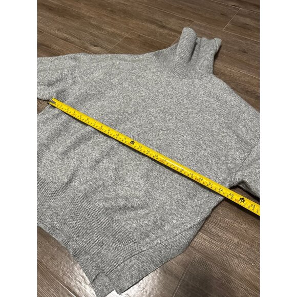 H&M oversized grey sweater turtleneck voluminous sleeves HM knit top m - Picture 6 of 11